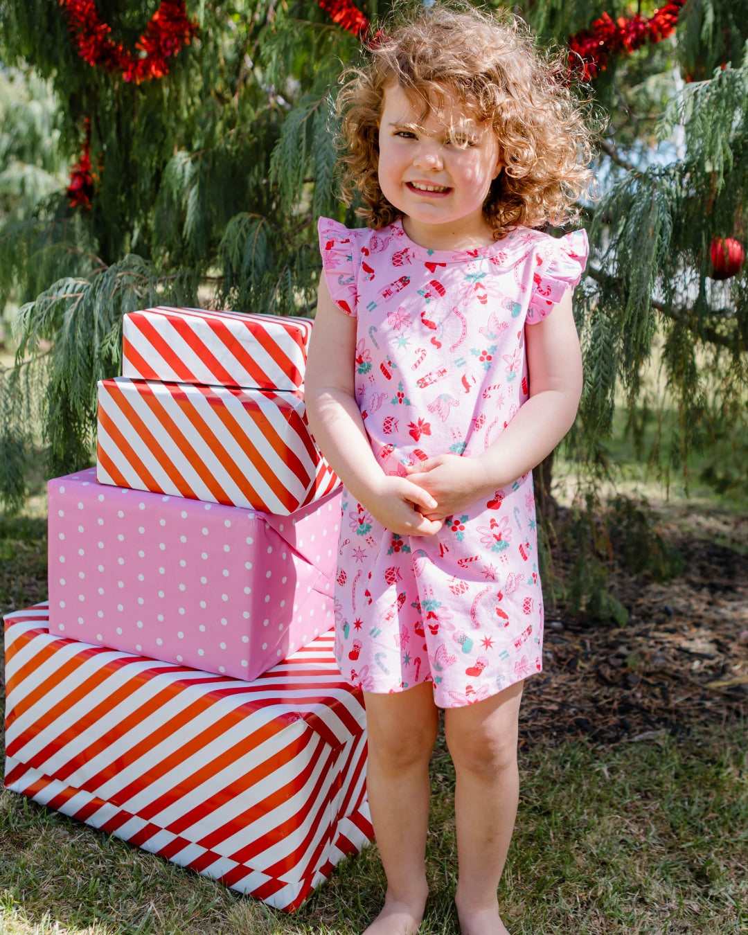 Milky Christmas Nights Nightie - Pink Candy