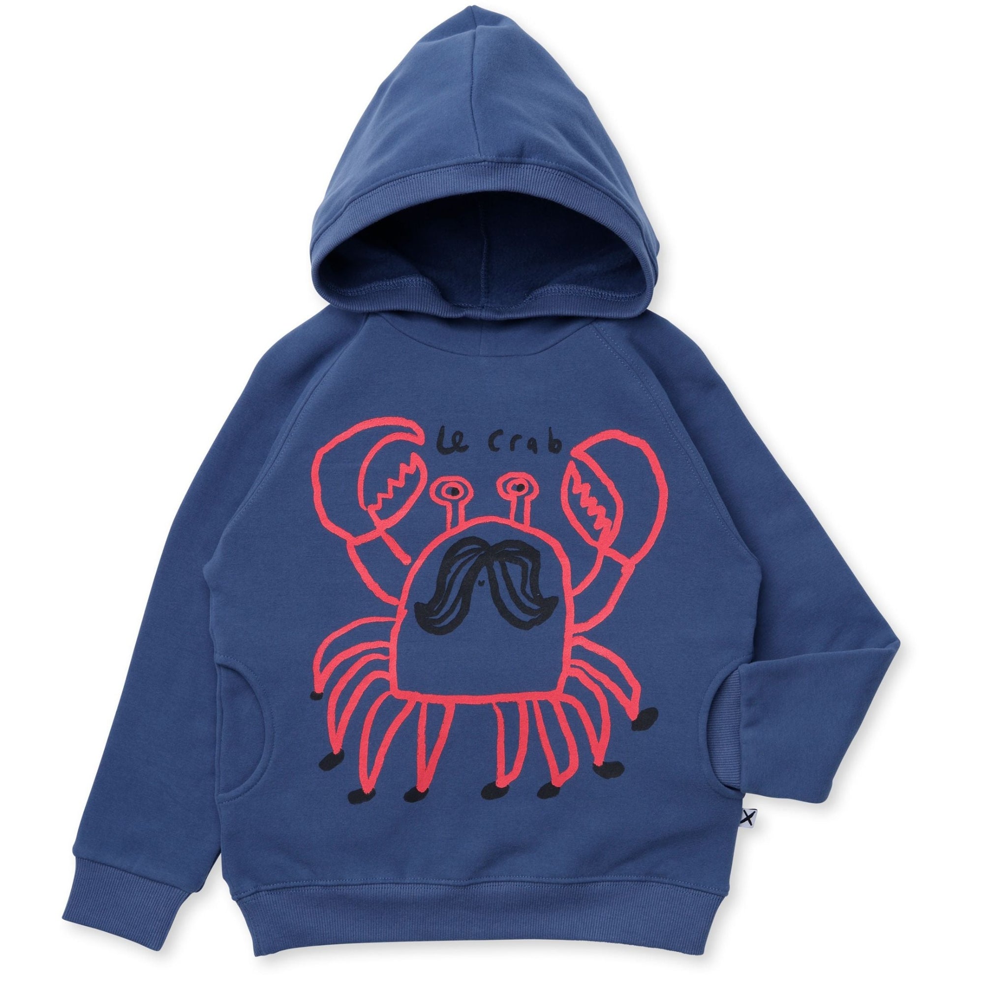 Minti Le Crab Furry Hood - Navy