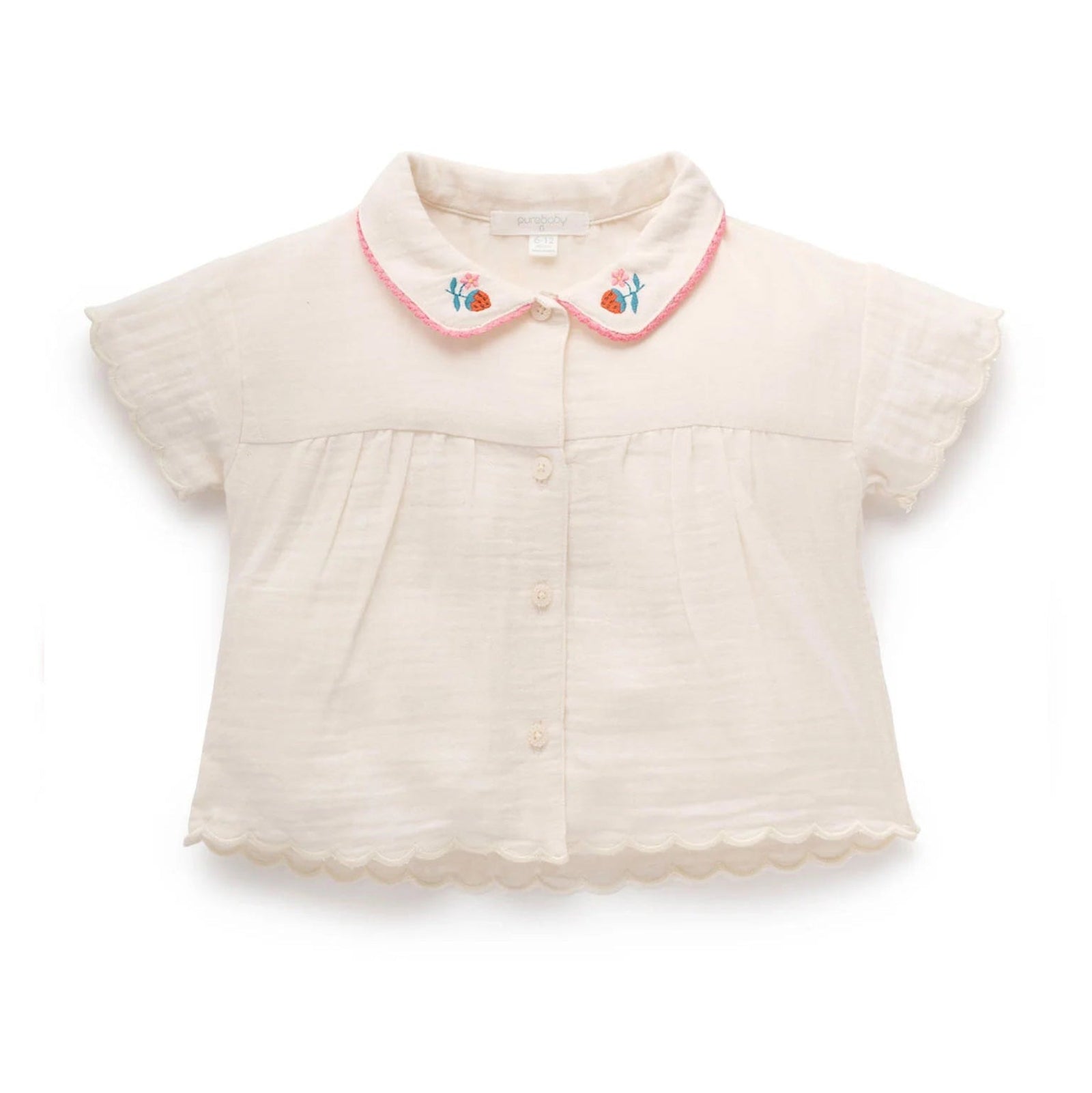 Strawberry Embroidered Shirt