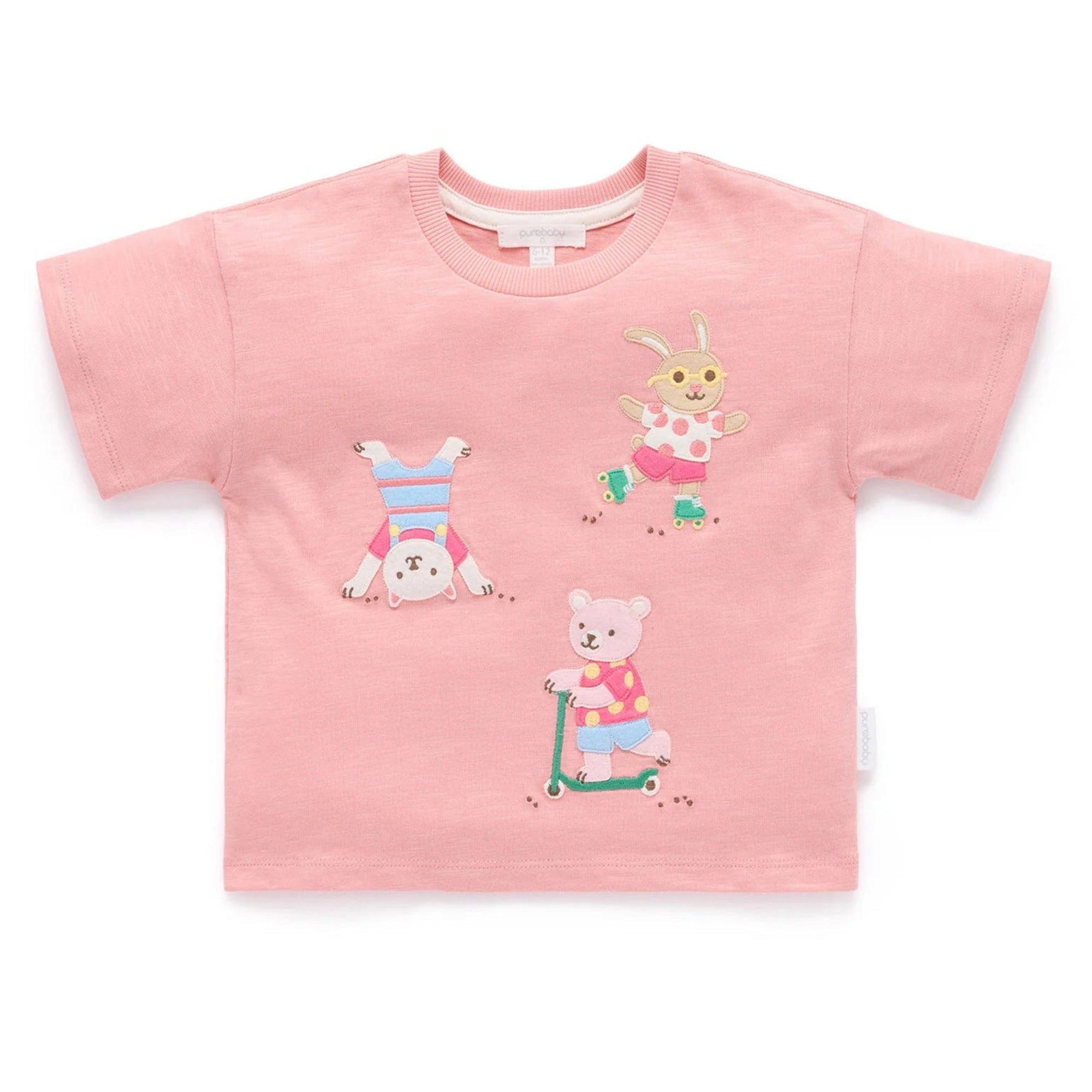 Purebaby Friendship Relaxed Tee - Papaya