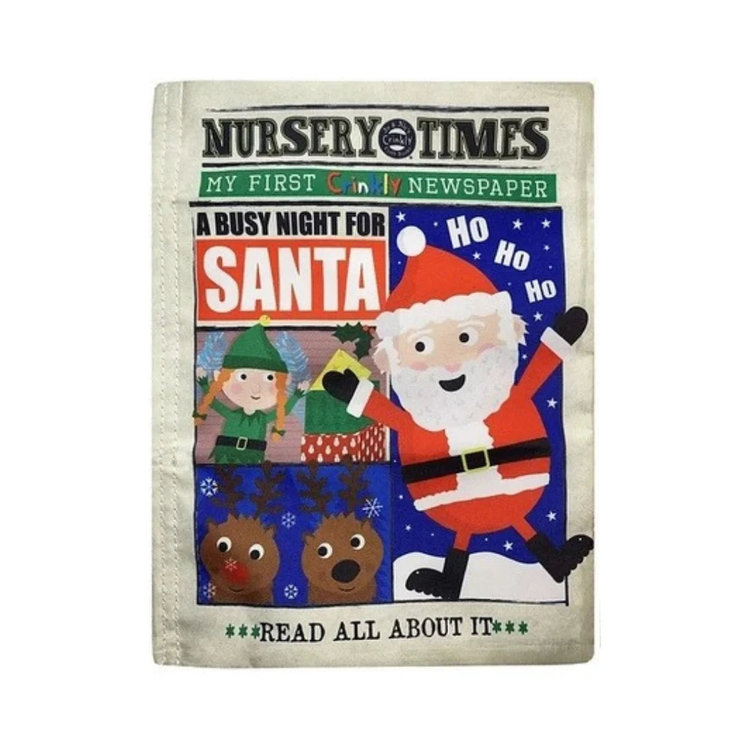 Nursery Times Crinkly Newspaper - A Busy Night For Santa
