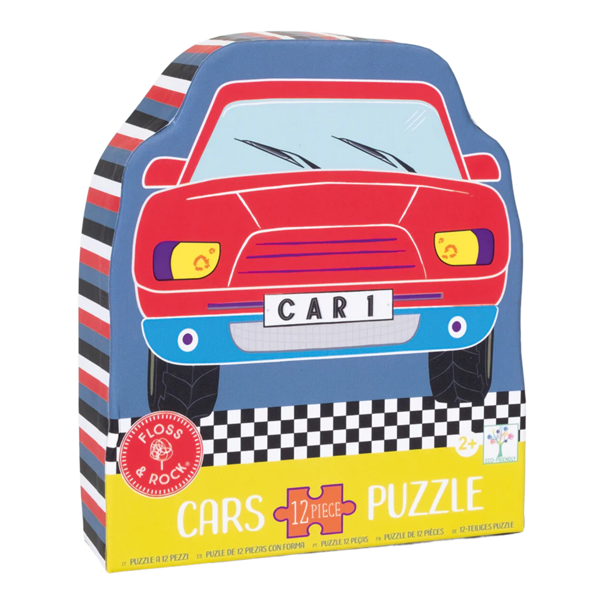 Floss & Rock 12 Pc Shaped Jigsaw Puzzle – Cars