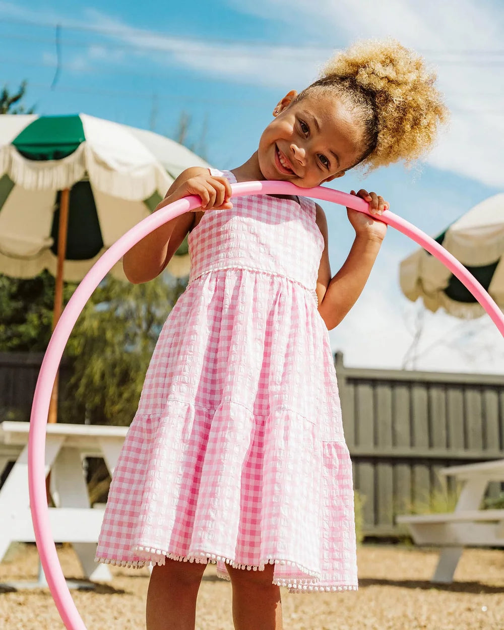 Pink Gingham Sundress 1-10Y