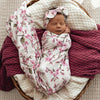 Cherry Blossom - Snuggle Hunny Baby Jersey Wrap &amp; Beanie Set