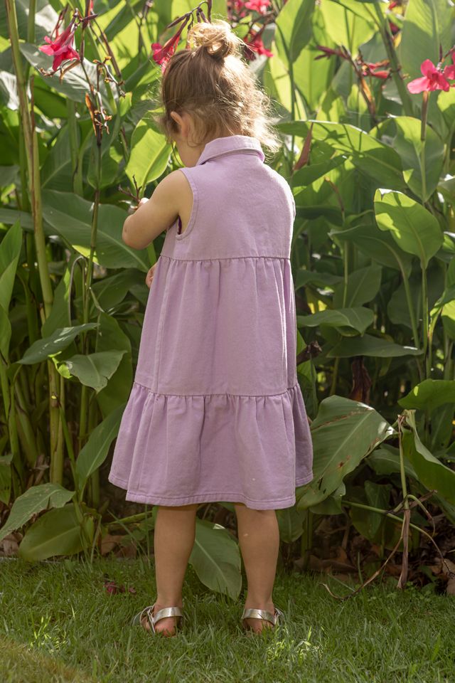 Milky Lilac Twill Dress