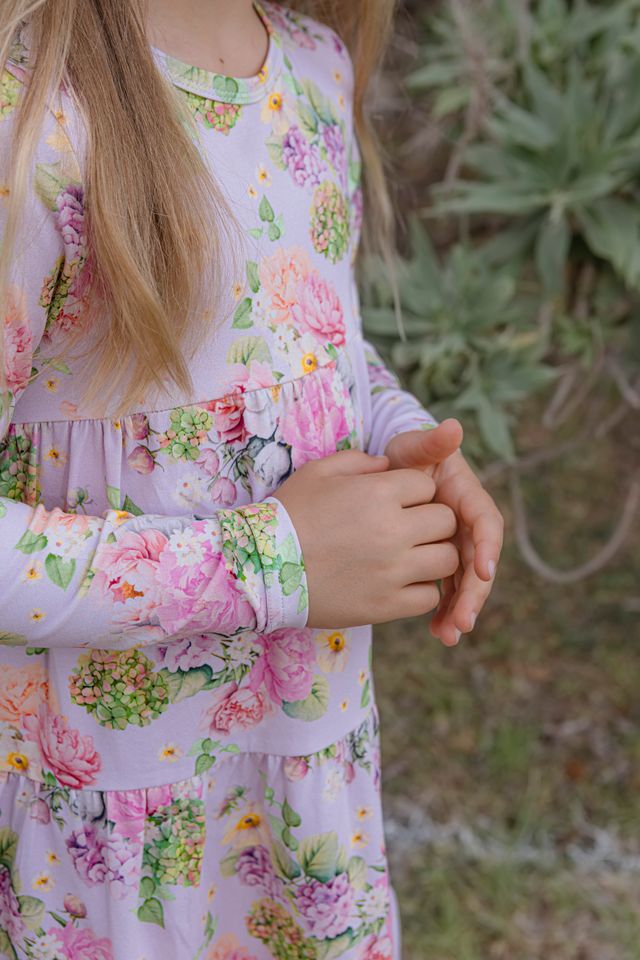 Milky Lily Belle Tiered Dress - Soft Lilac