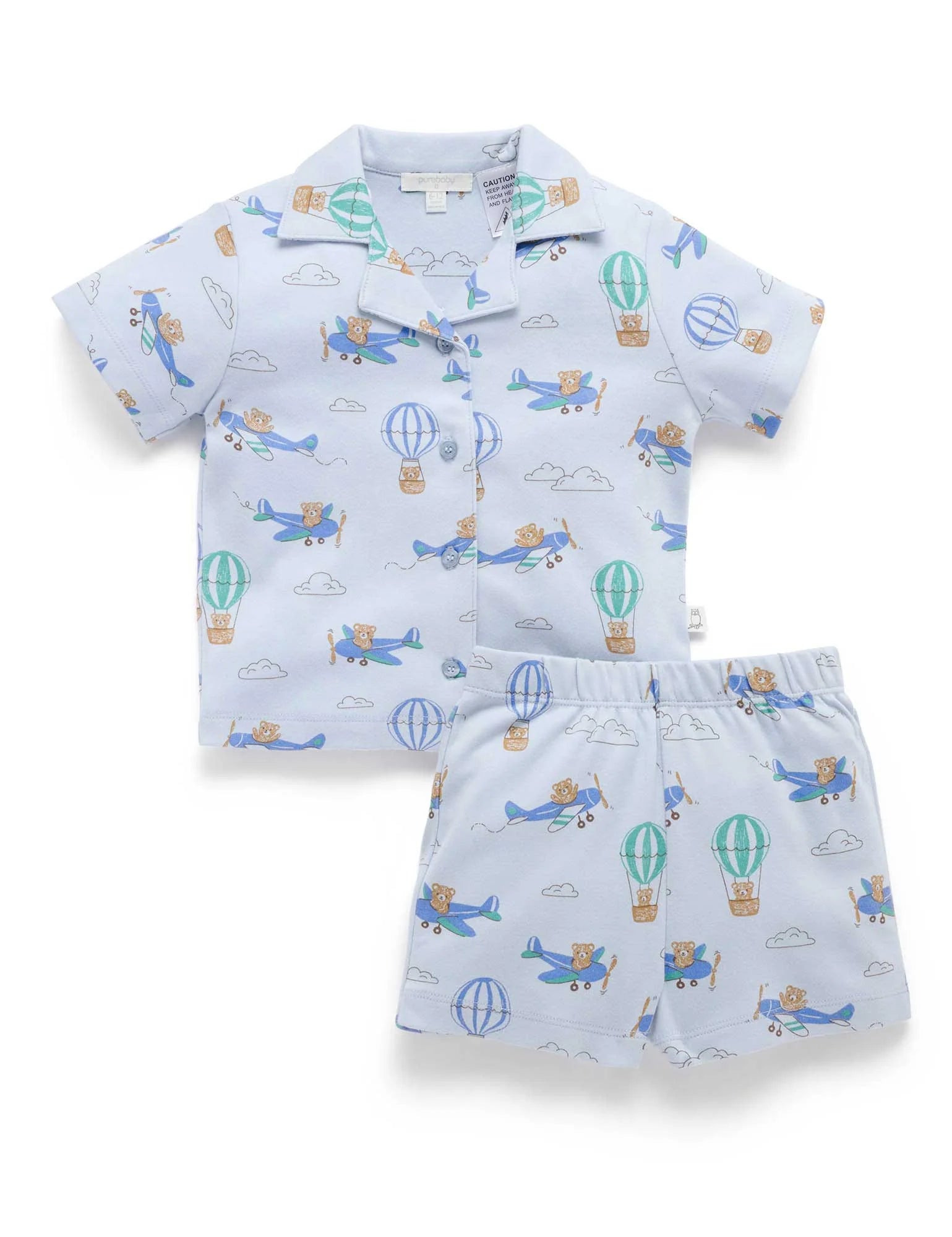 Skies The Limit Button Up PJ Set