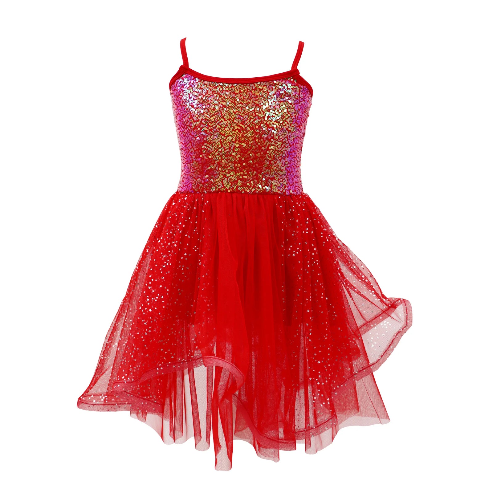 Twinkling Sequin Dress - Red