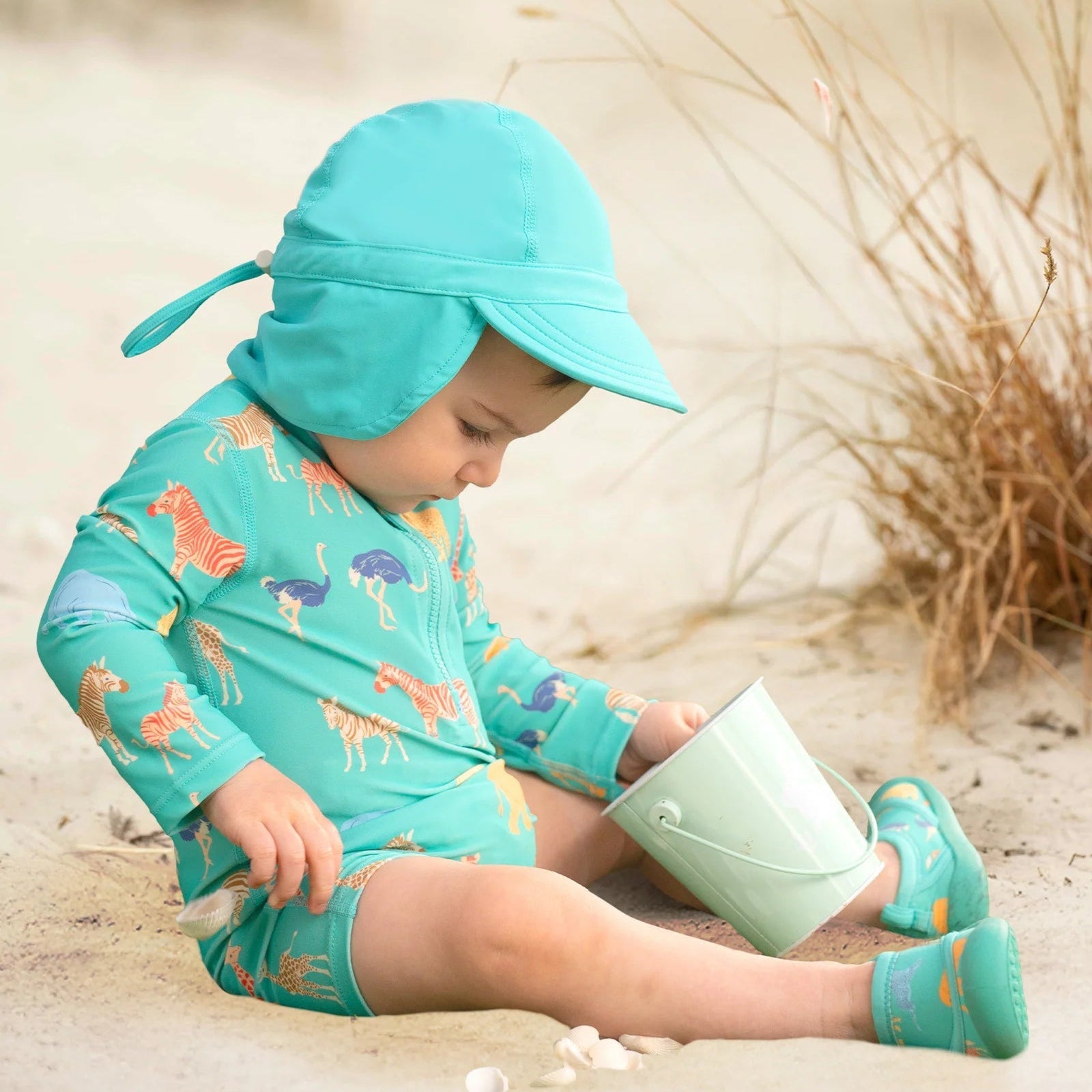 Toshi Swim Flap Cap Beachcomber - Seagrass