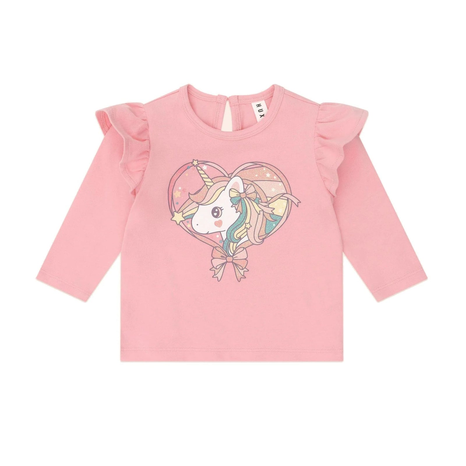 Huxbaby Whimsical Unicorn Frill Top