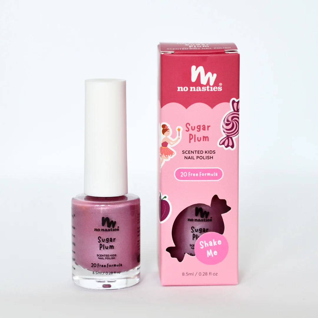 Limited Edition Christmas Sugar Plum Scented Kids Polish - Pastel Plum Coloured