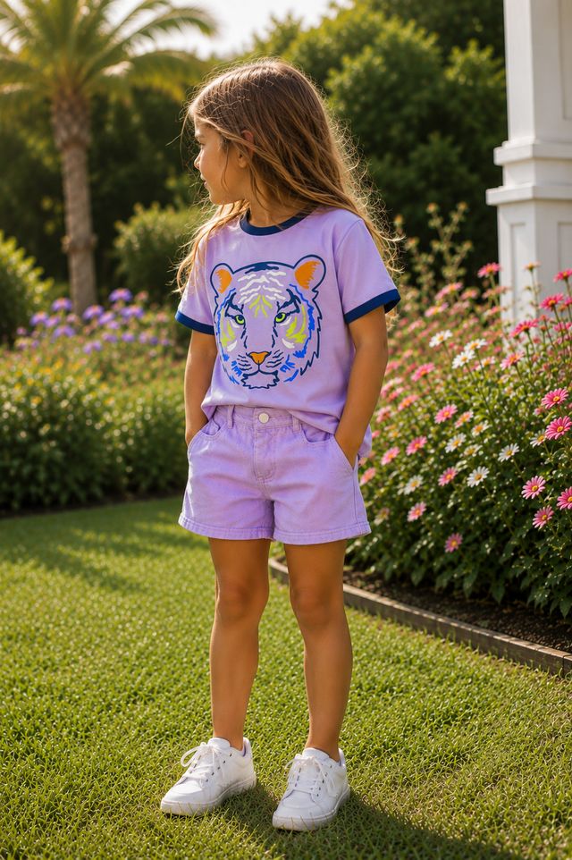 Milky Lilac Twill Short