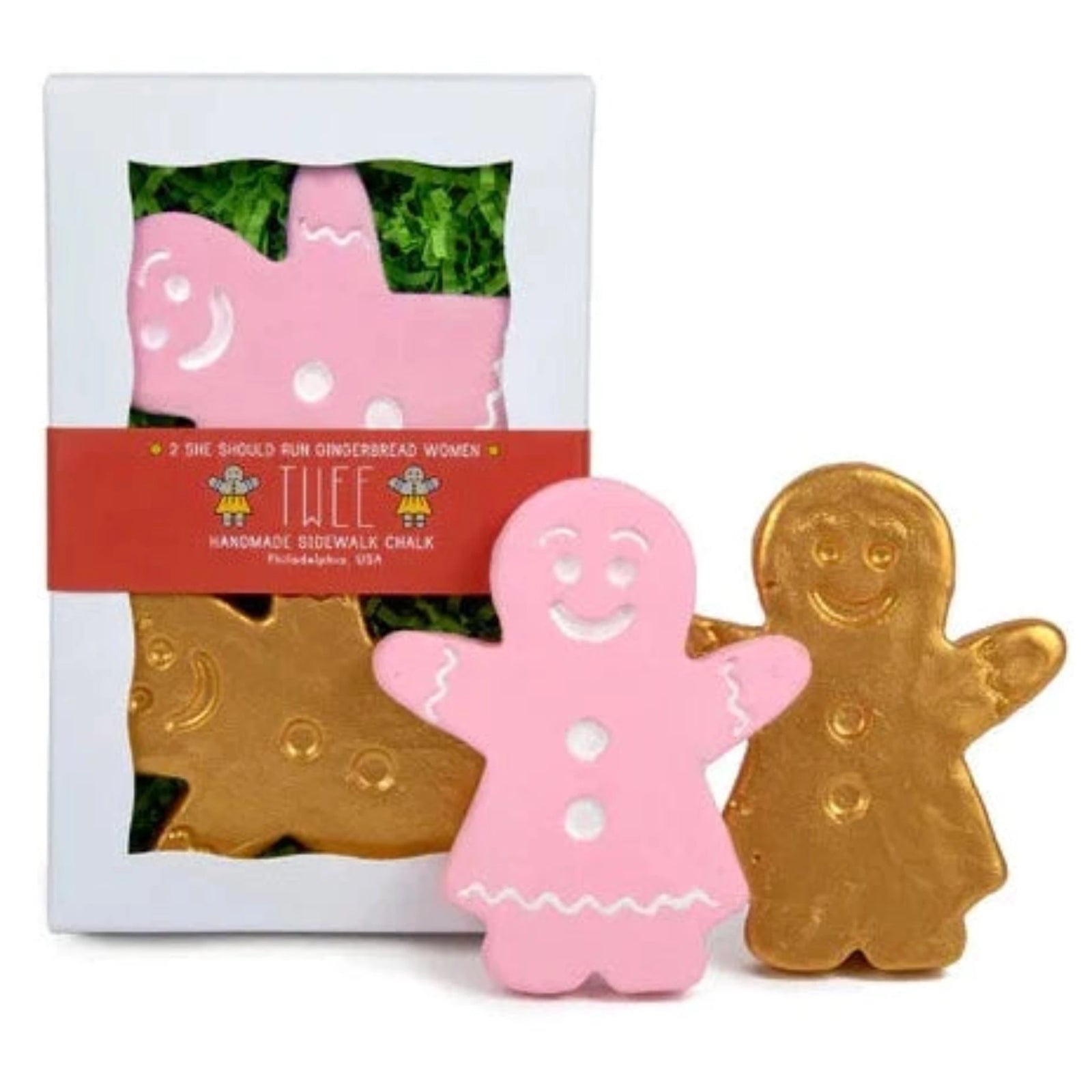 She Should Run Gingerbread Women Handmade Sidewalk Chalk