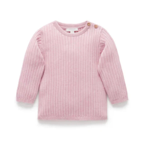 Purebaby Fine Rib Jumper - Primrose Melange