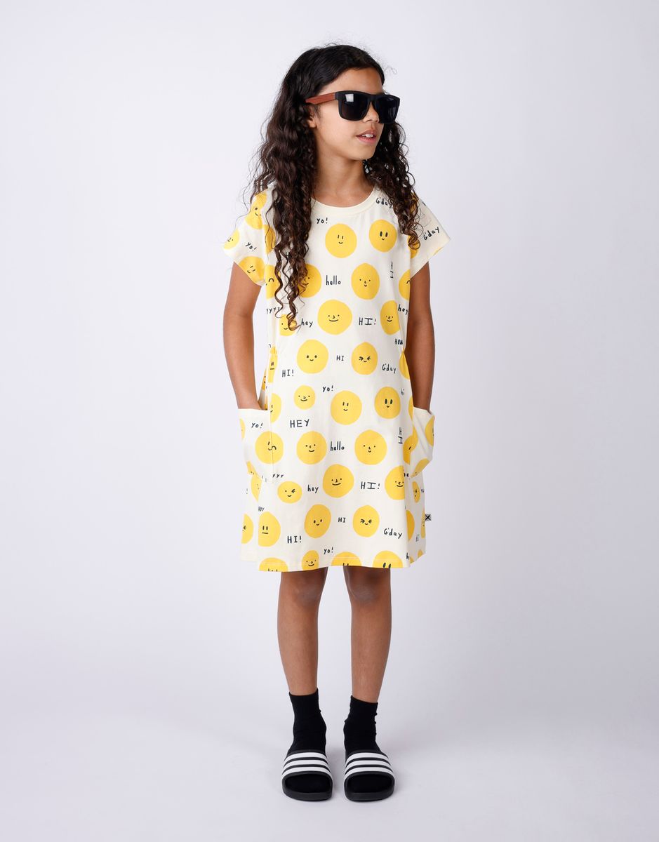 PRE-ORDER Minti Hello Faces Dress