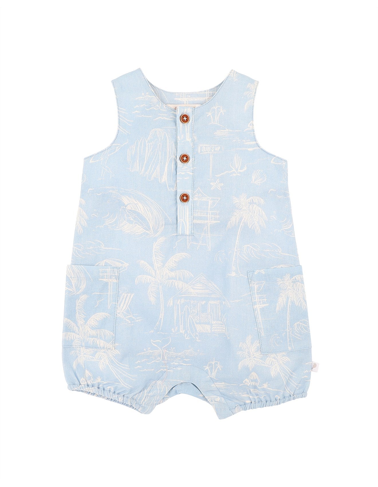 Fox & Finch Surf's Up Linework Romper