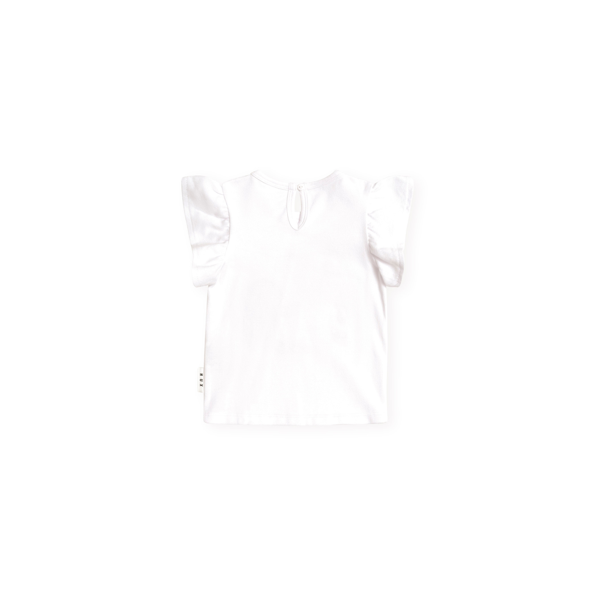 Huxbaby Strawberry Bow Frill Tee - White