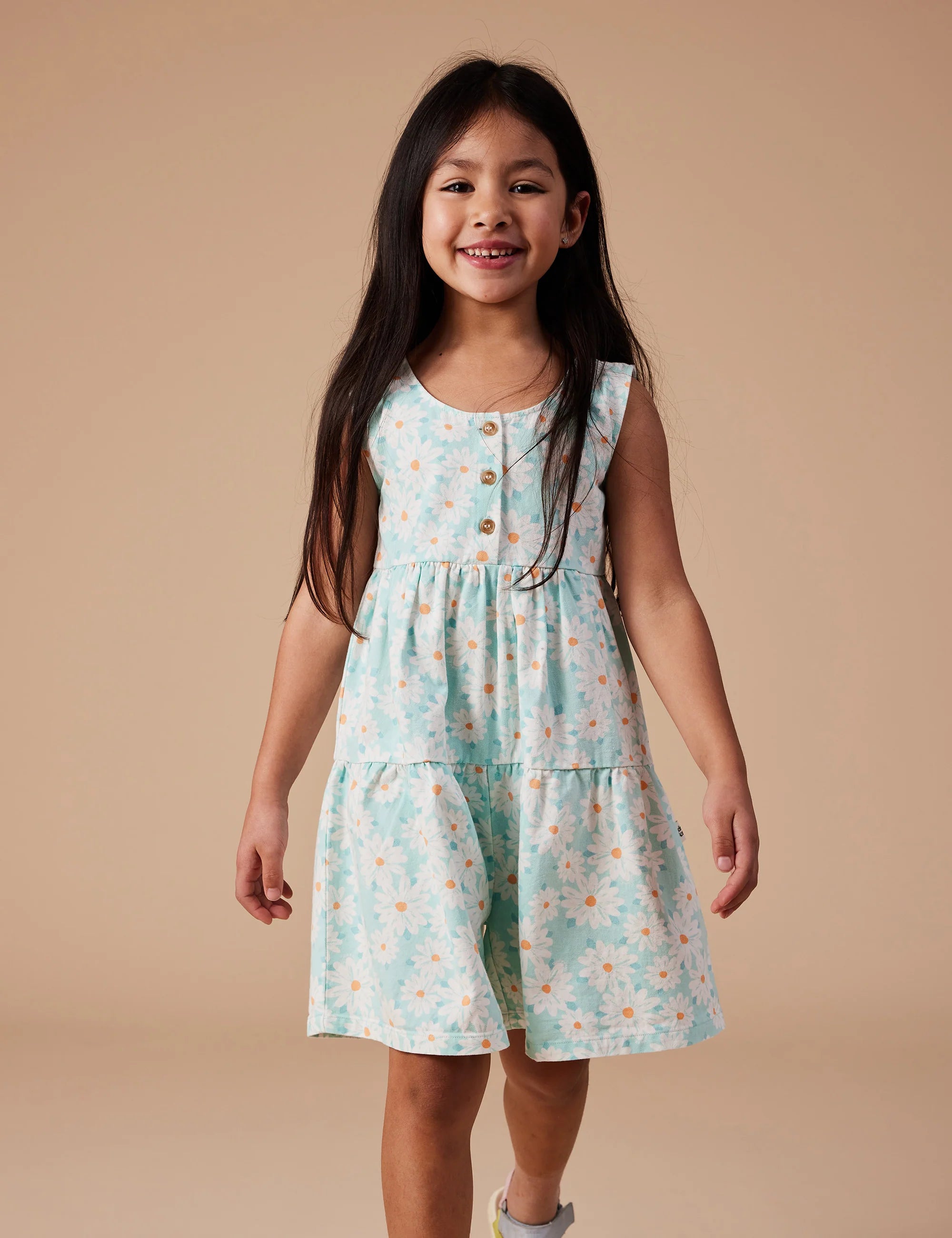 Goldie + Ace Layla Shortalls Daisy Delight - Lagoon