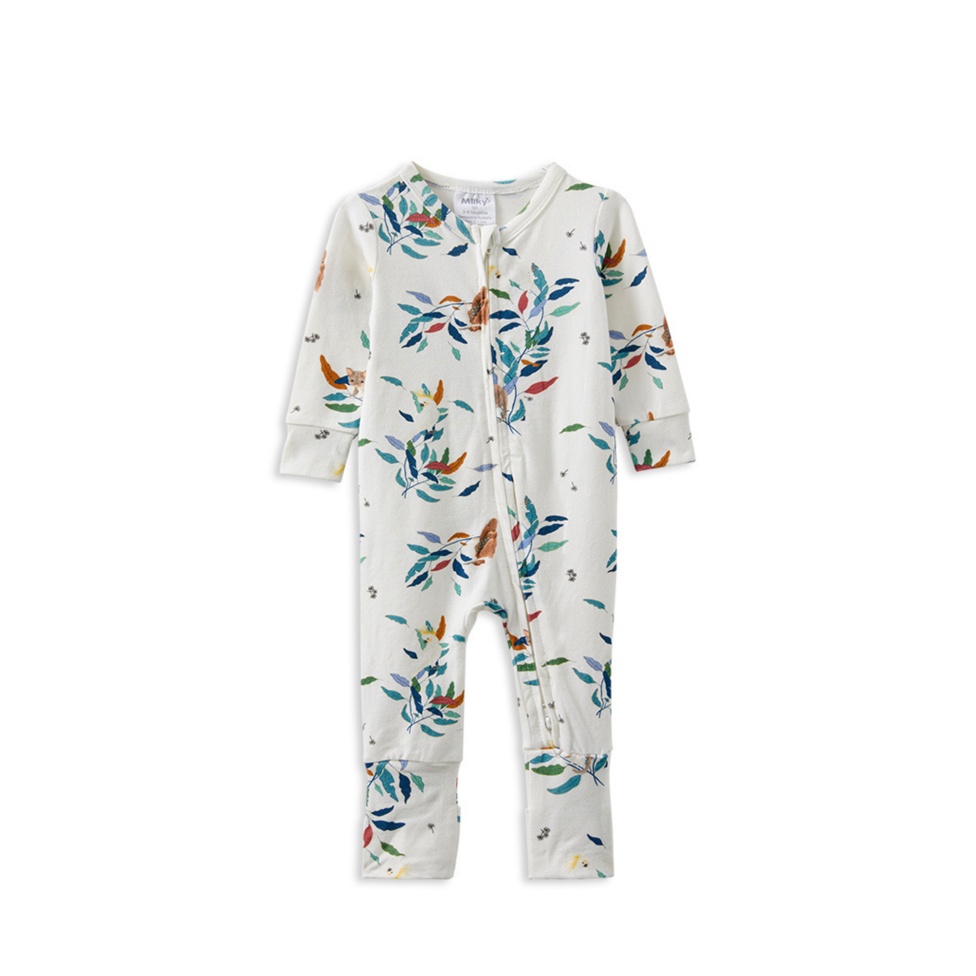 Milky Eucalyptus Zip Romper