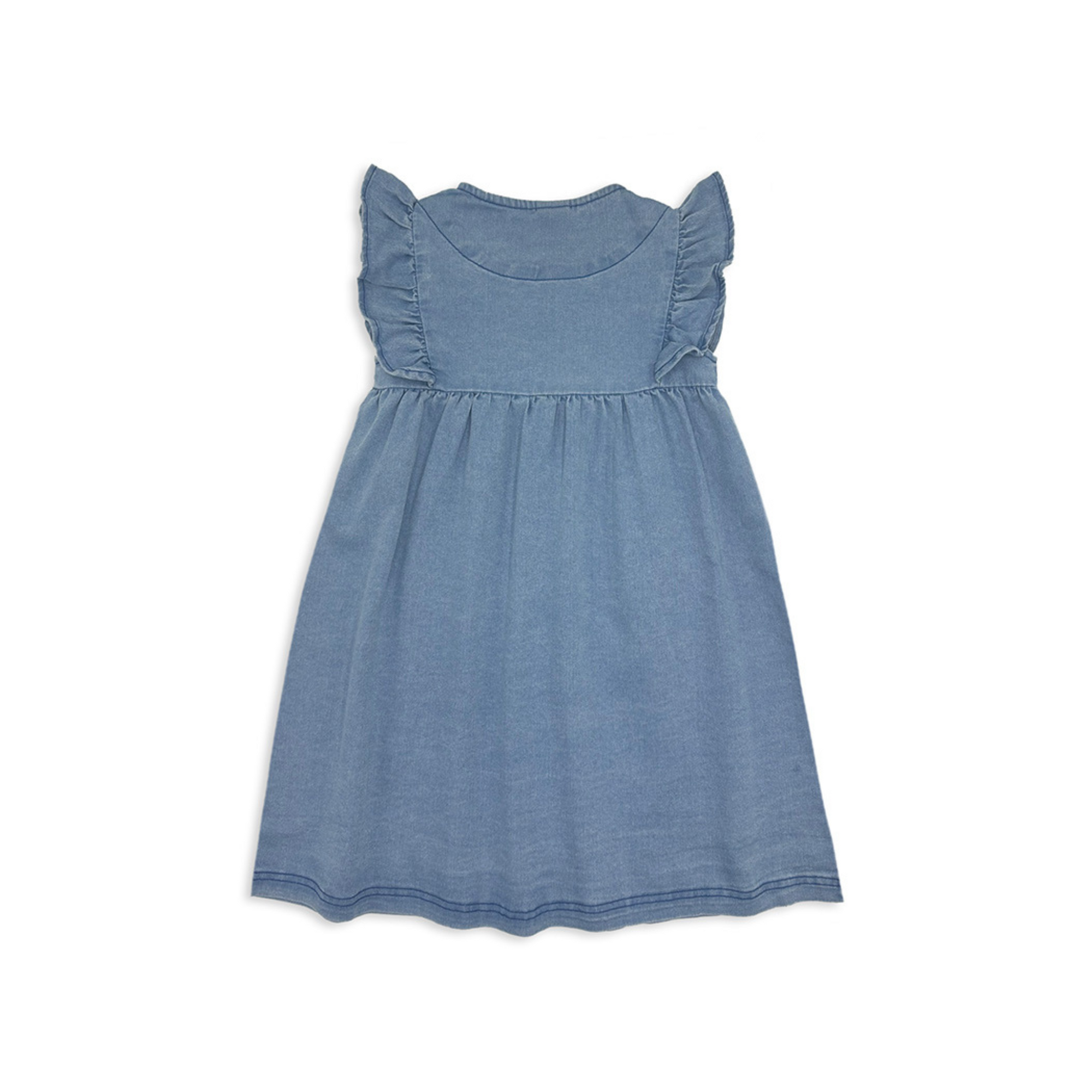 Milky Denim Frill Dress