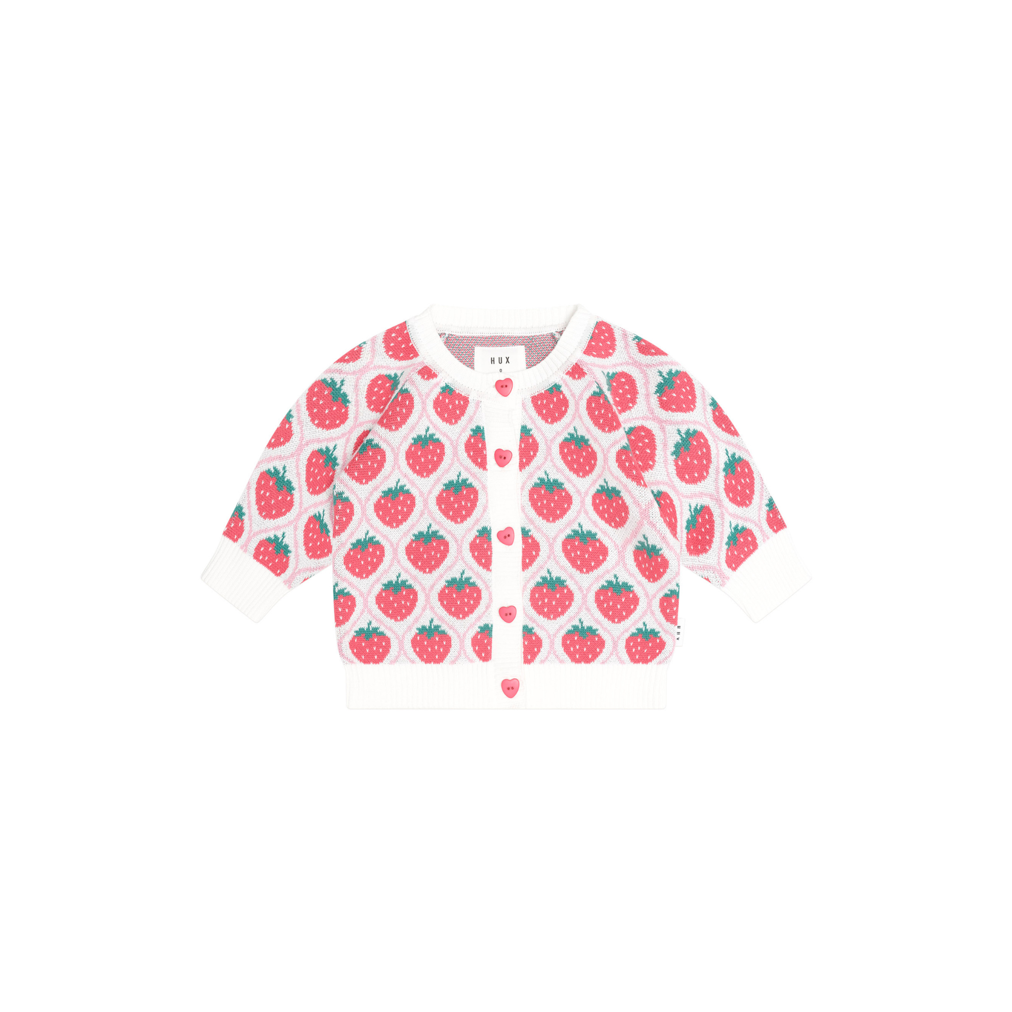 Huxbaby Strawberry Fields Cardi - Strawberry