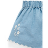 Purebaby Scalloped Denim Shorts - Faded Denim