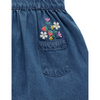 Purebaby Embroidered Pinnie - Mid Denim