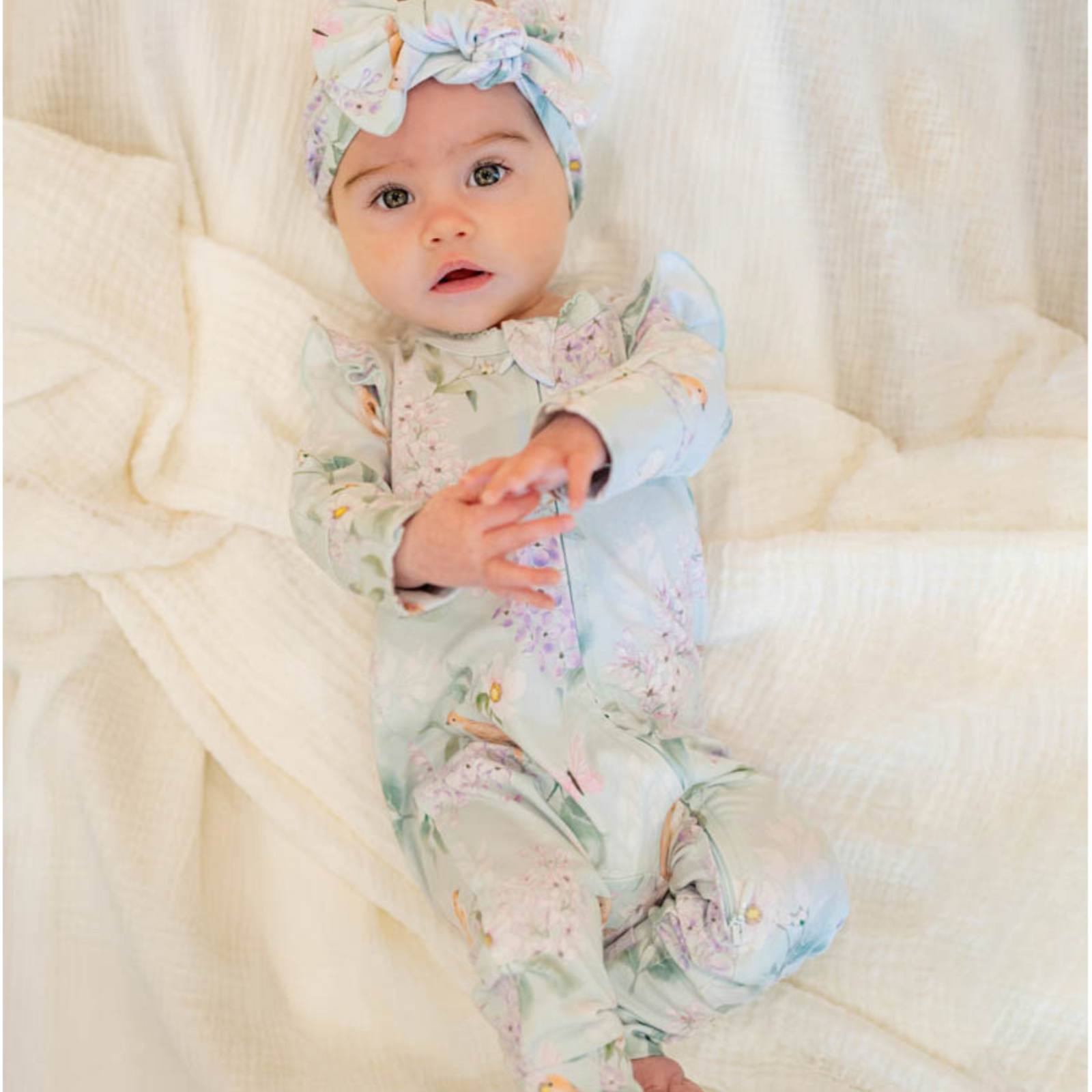 Bebe Madelyn Ls Zipsuit - Madelyn Print