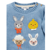 Purebaby Bunny Friends Jumper - Bluestone  Melange