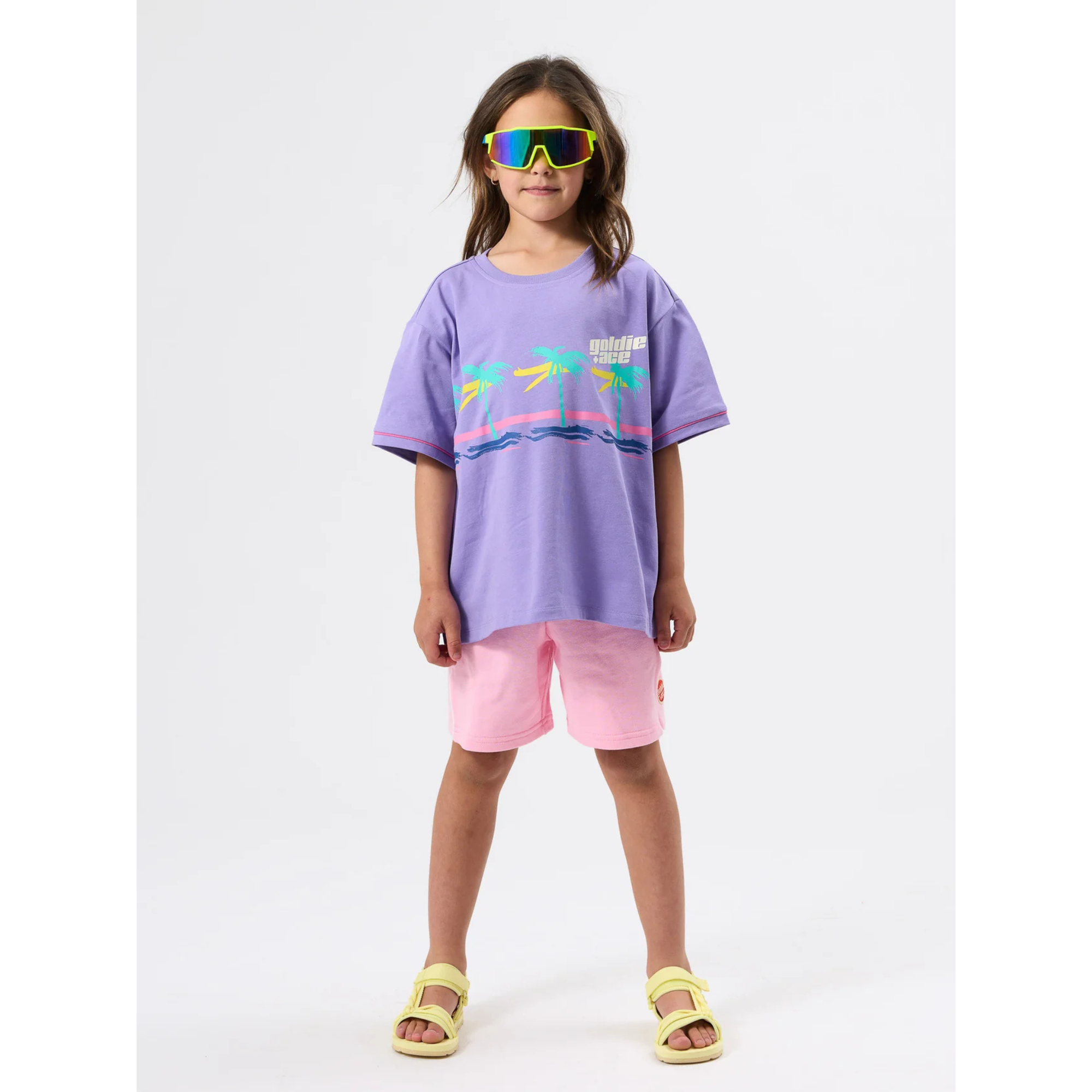 Goldie + Ace Piped Sweat Shorts