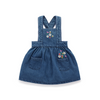 Purebaby Embroidered Pinnie - Mid Denim