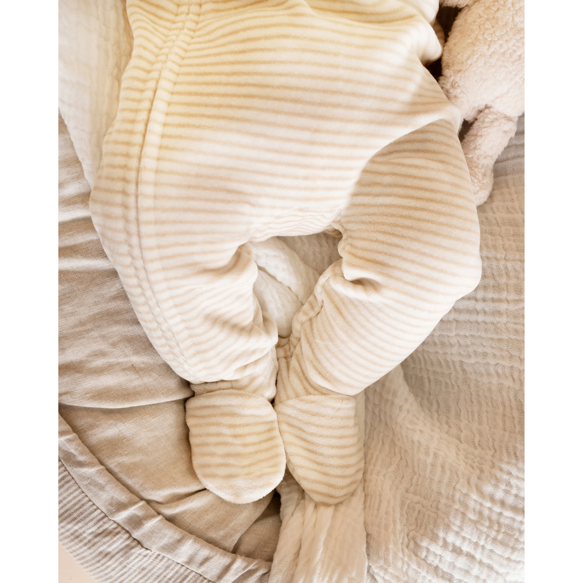 Bebe Hunter Stripe Velour Zip Onesie - Stripe