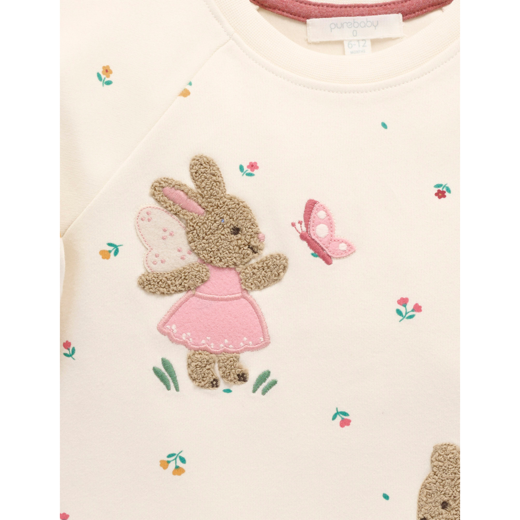 Purebaby Little Fairy Thick Tee -  Cloud Sweet Pea Print