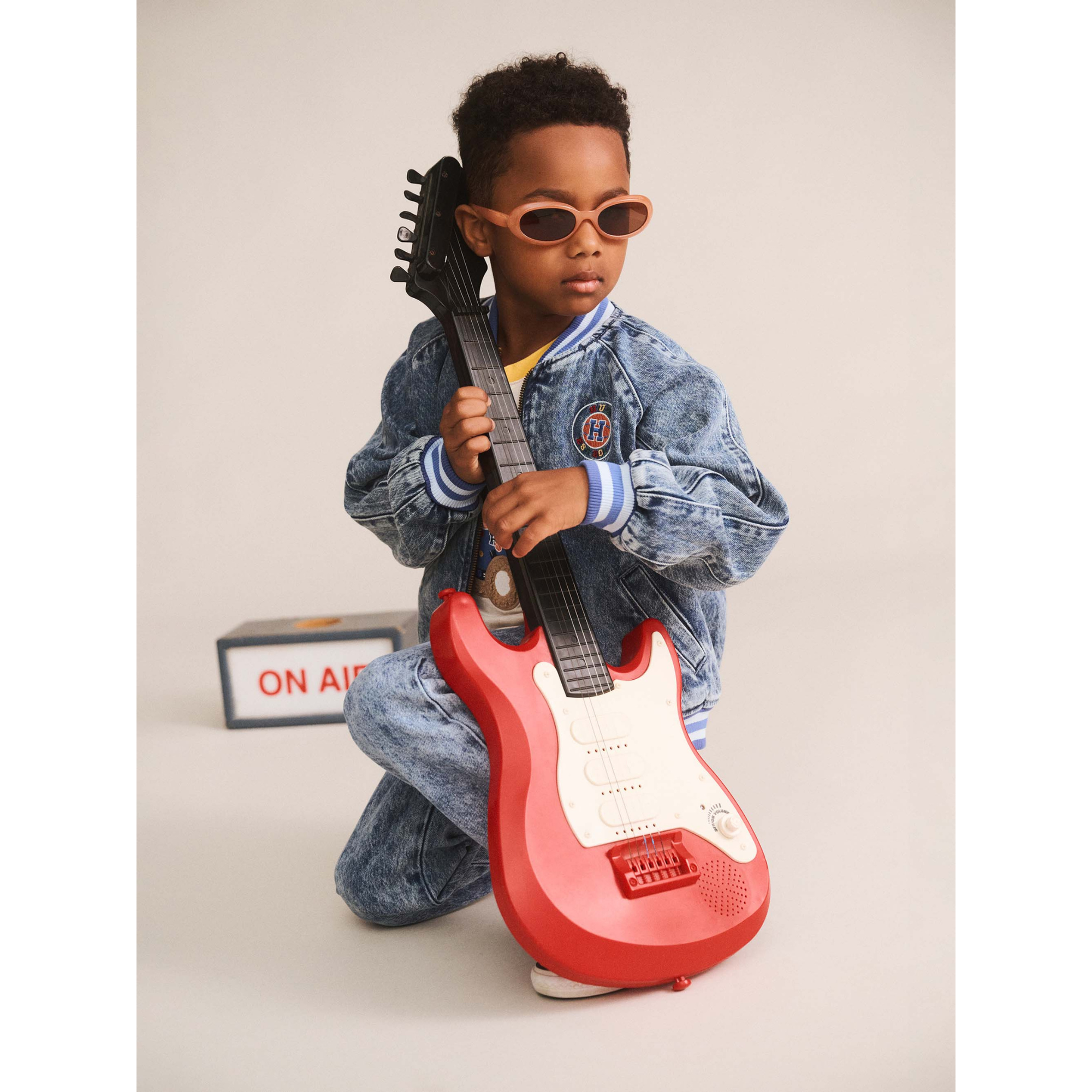 Huxbaby Dreamy Denim Bomber Jacket - Denim