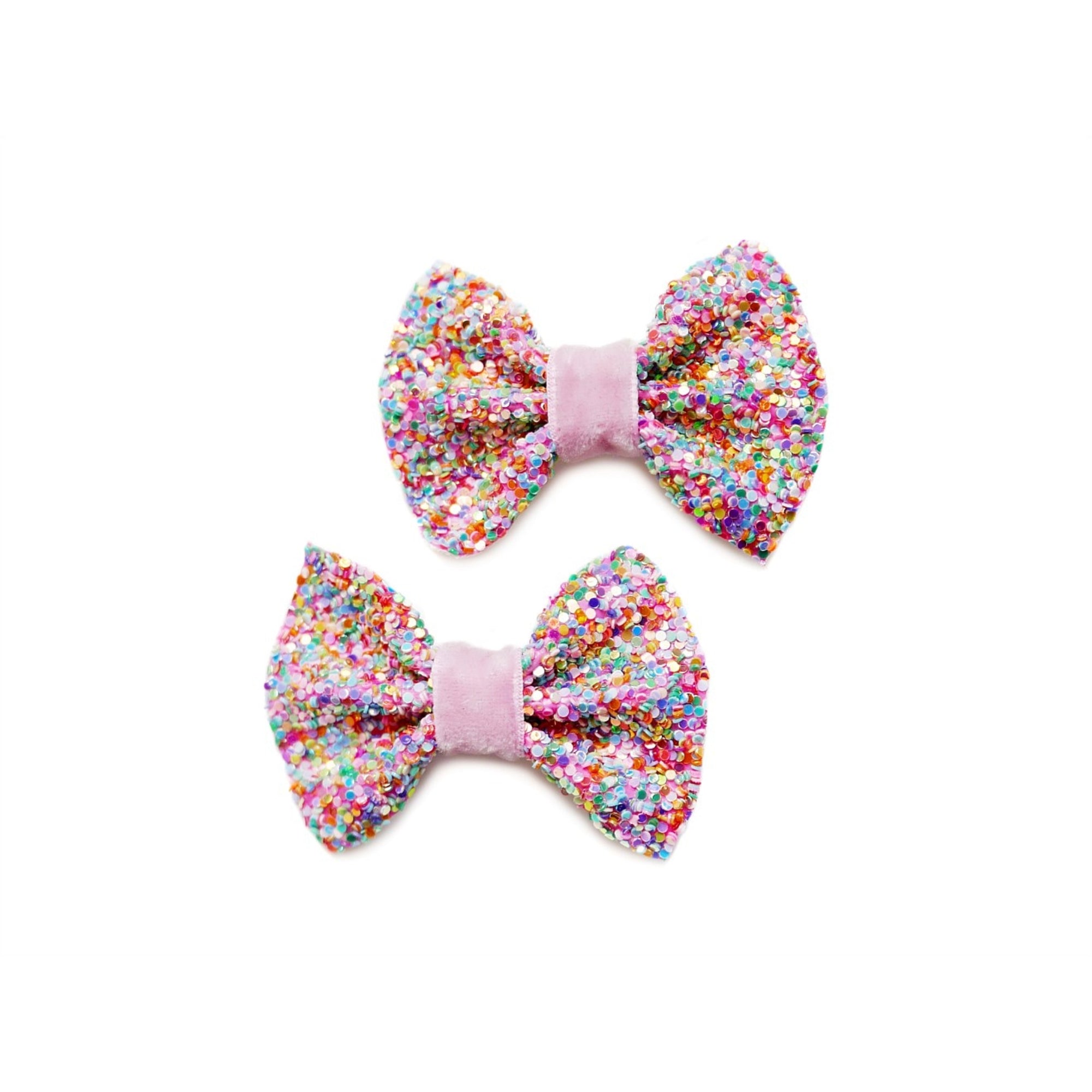 Goody Gumdrops Multi Glitter Bow Clips - Pink