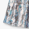 New Pre-Order Hatley Flower Shimmer Sequin Skirt - Silver