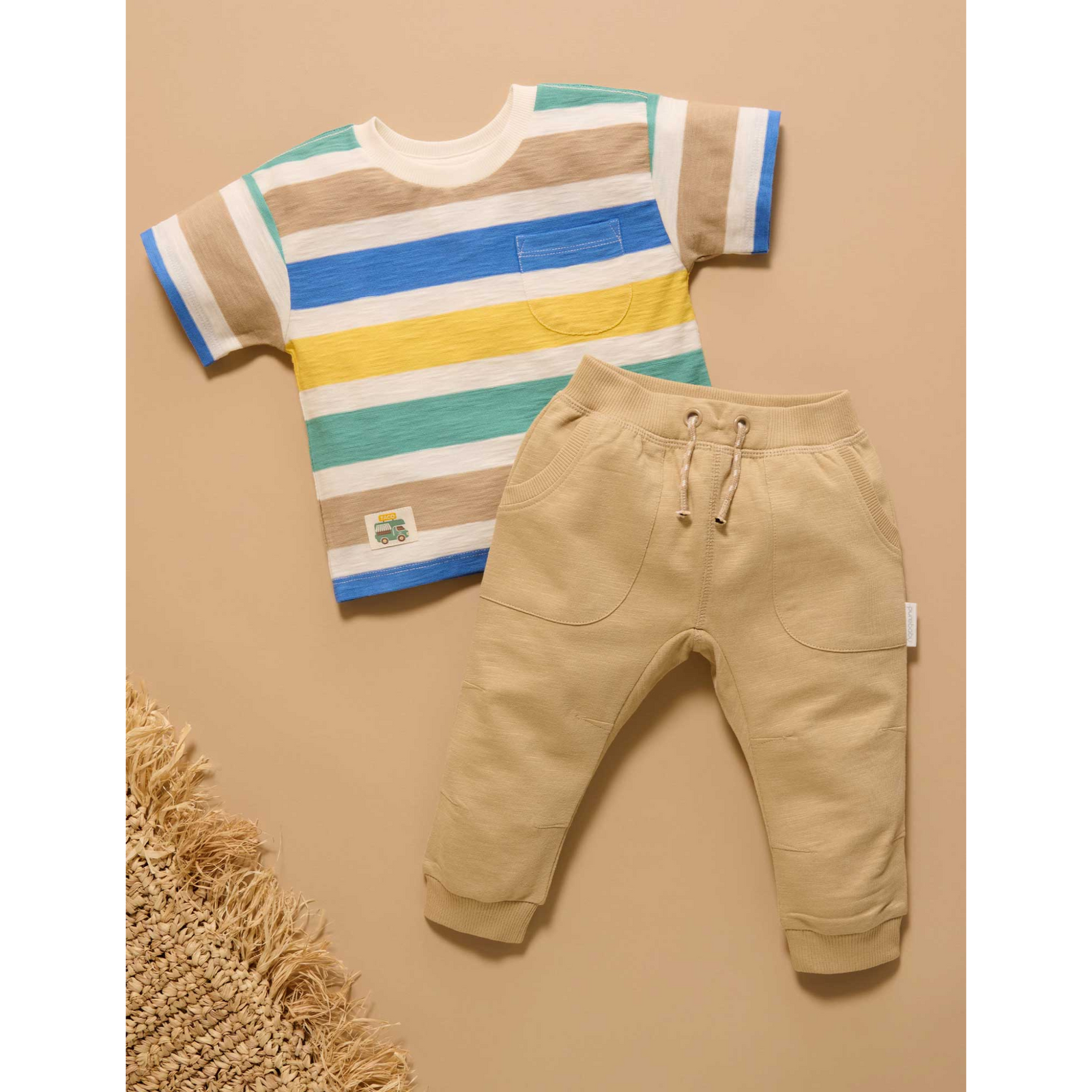 Purebaby Striped Relaxed Tee - Mexican Stripe