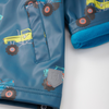 Hatley Monster Trucks Zip Up Rain Jacket - Moroccan Blue