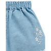 Purebaby Scalloped Denim Shorts - Faded Denim