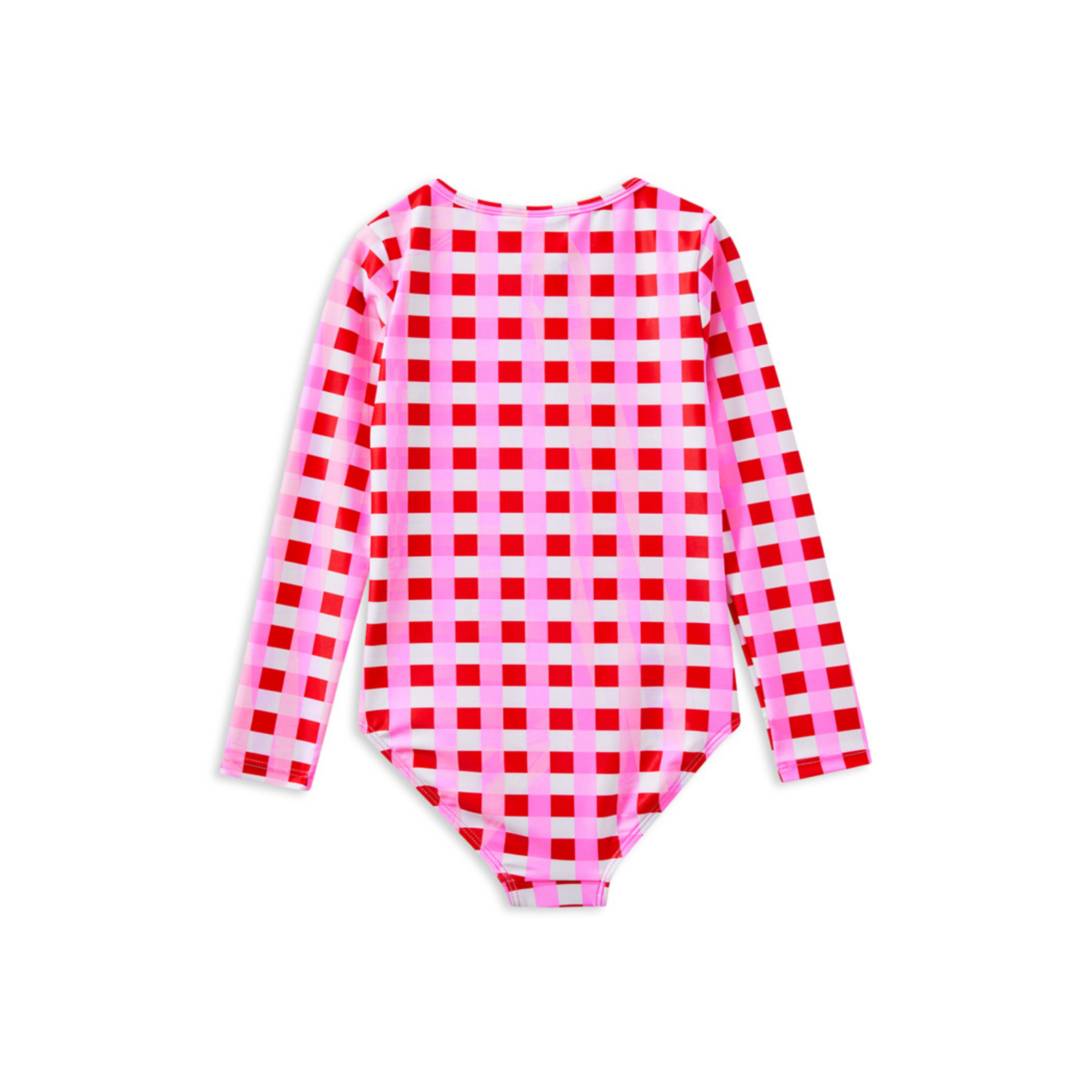 Milky Lollipop Check Long Sleeve Swimsuit