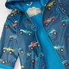 Hatley Monster Trucks Zip Up Rain Jacket - Moroccan Blue