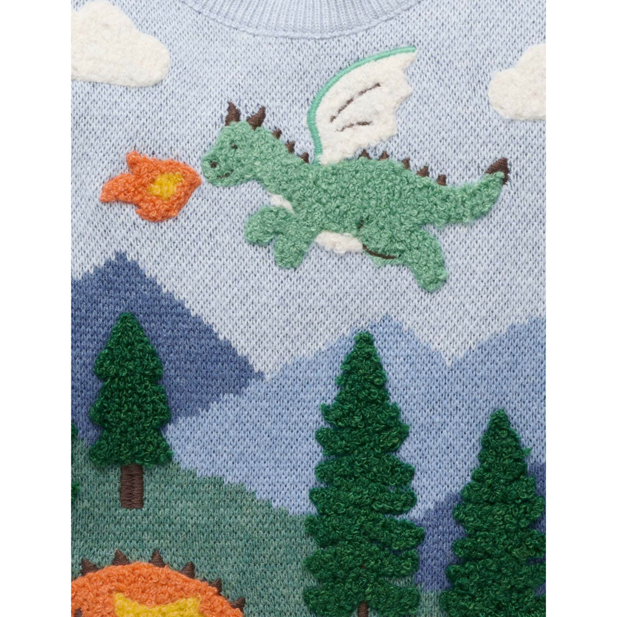 Purebaby Dragon Mountain Jumper - Dragon Jacquard