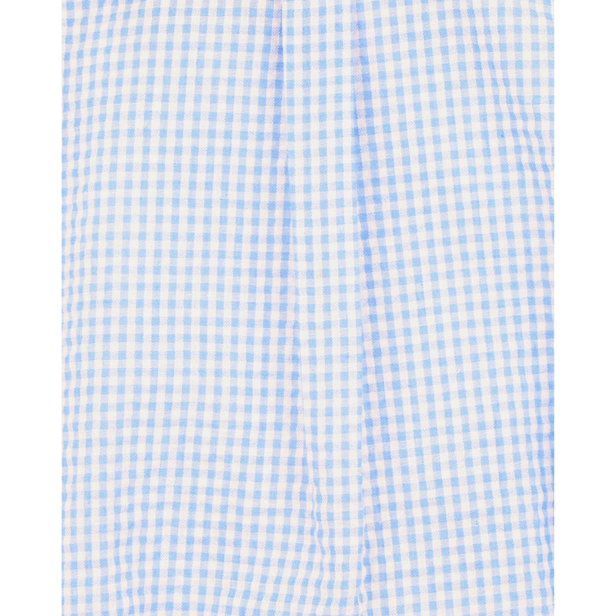 Bebe Roman Blue Check Ss Shirt - Blue Check