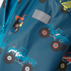 Hatley Monster Trucks Zip Up Rain Jacket - Moroccan Blue