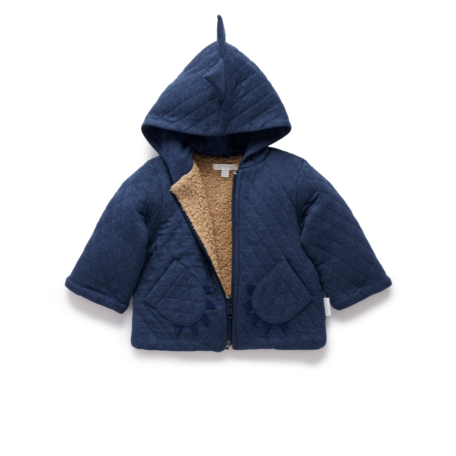 Purebaby Quilted Dragon Jacket - Midnight Melange