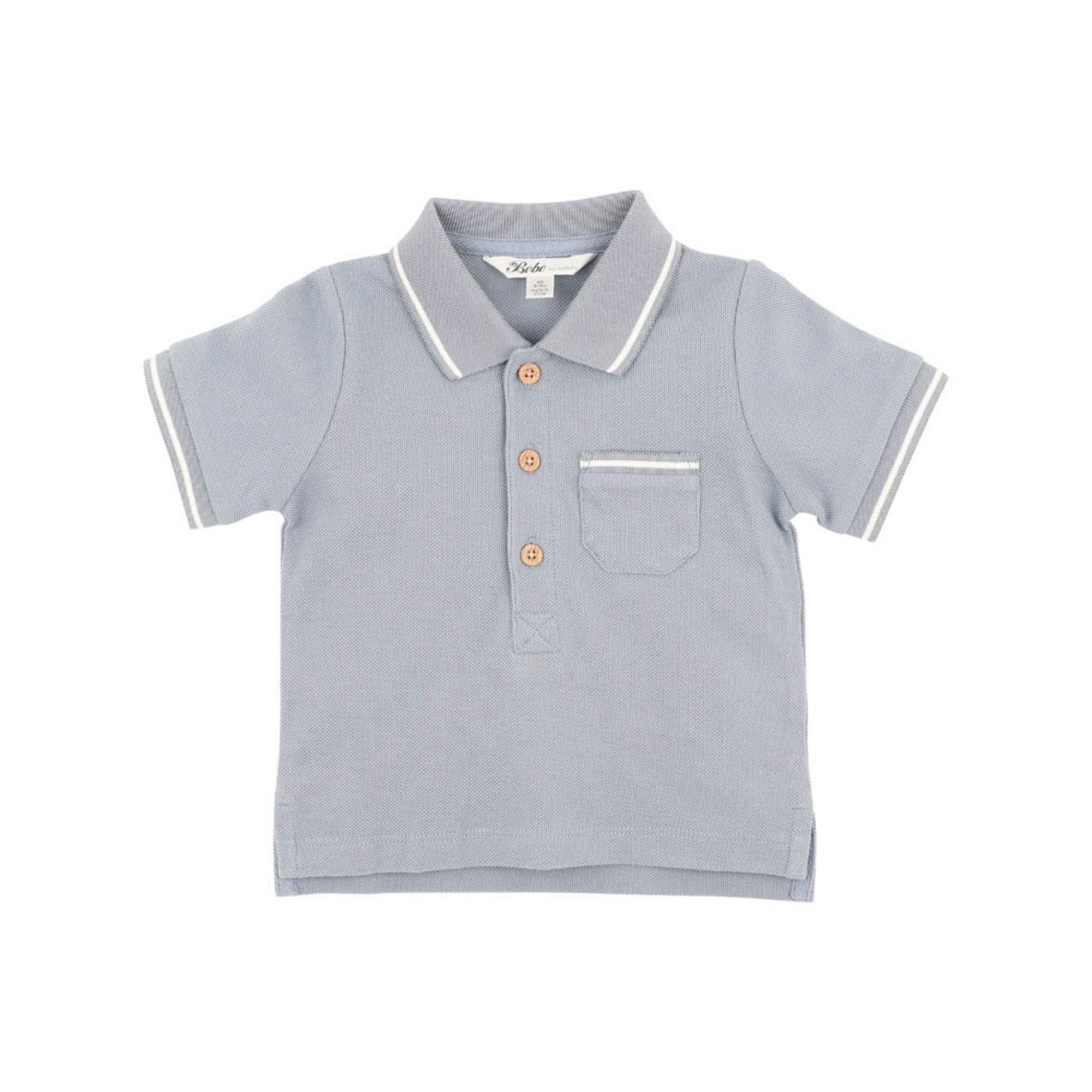 Bebe Roman Ss Polo - Lake Blue