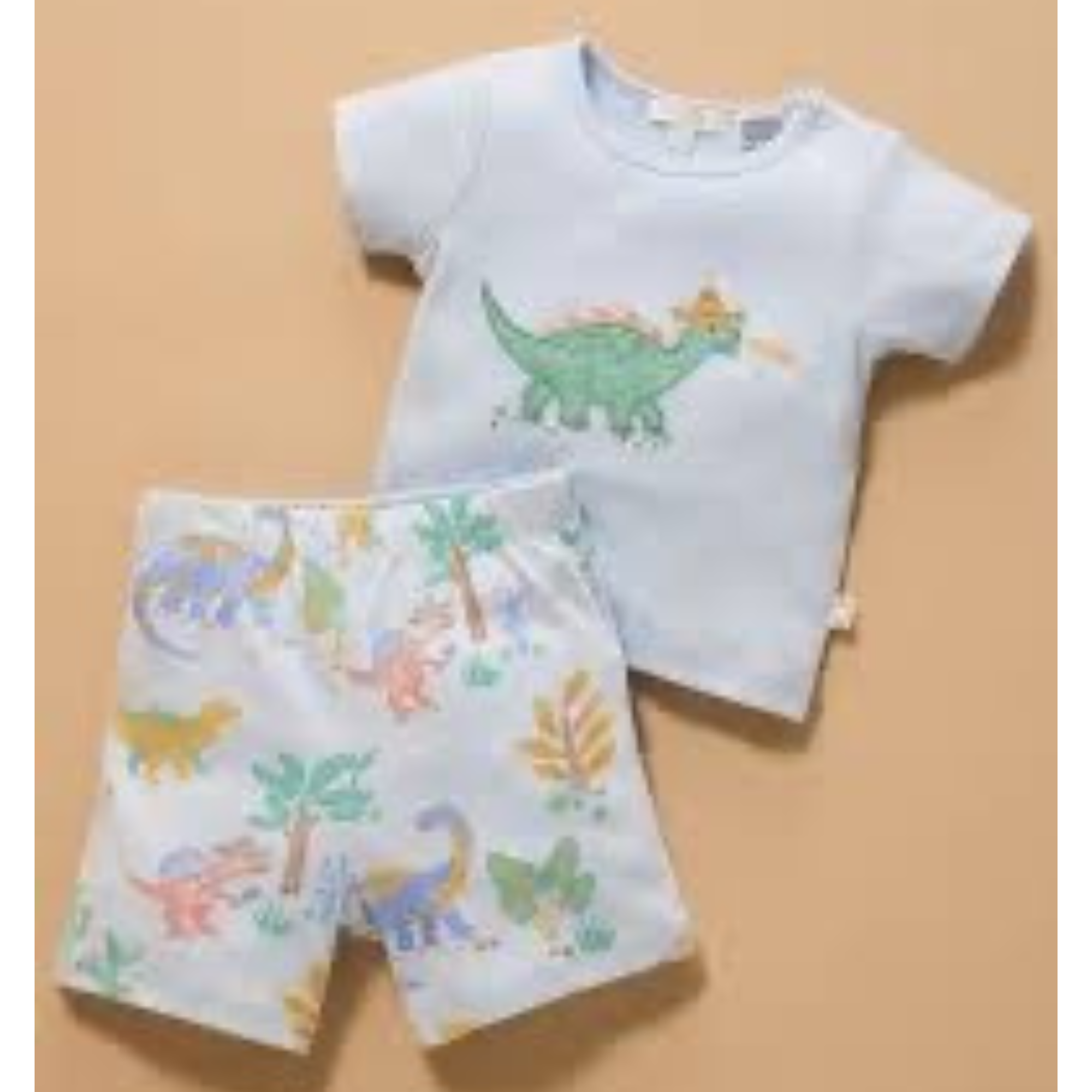 Purebaby Short PJ Set - Desert Dinosaurs