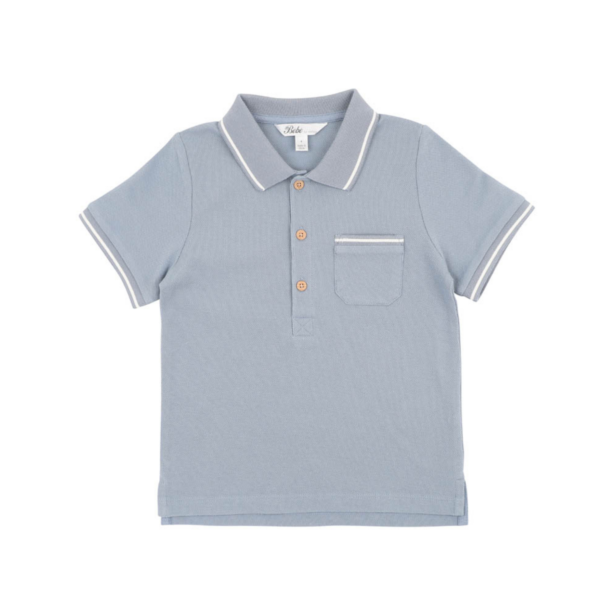 Bebe Roman Ss Polo - Lake Blue