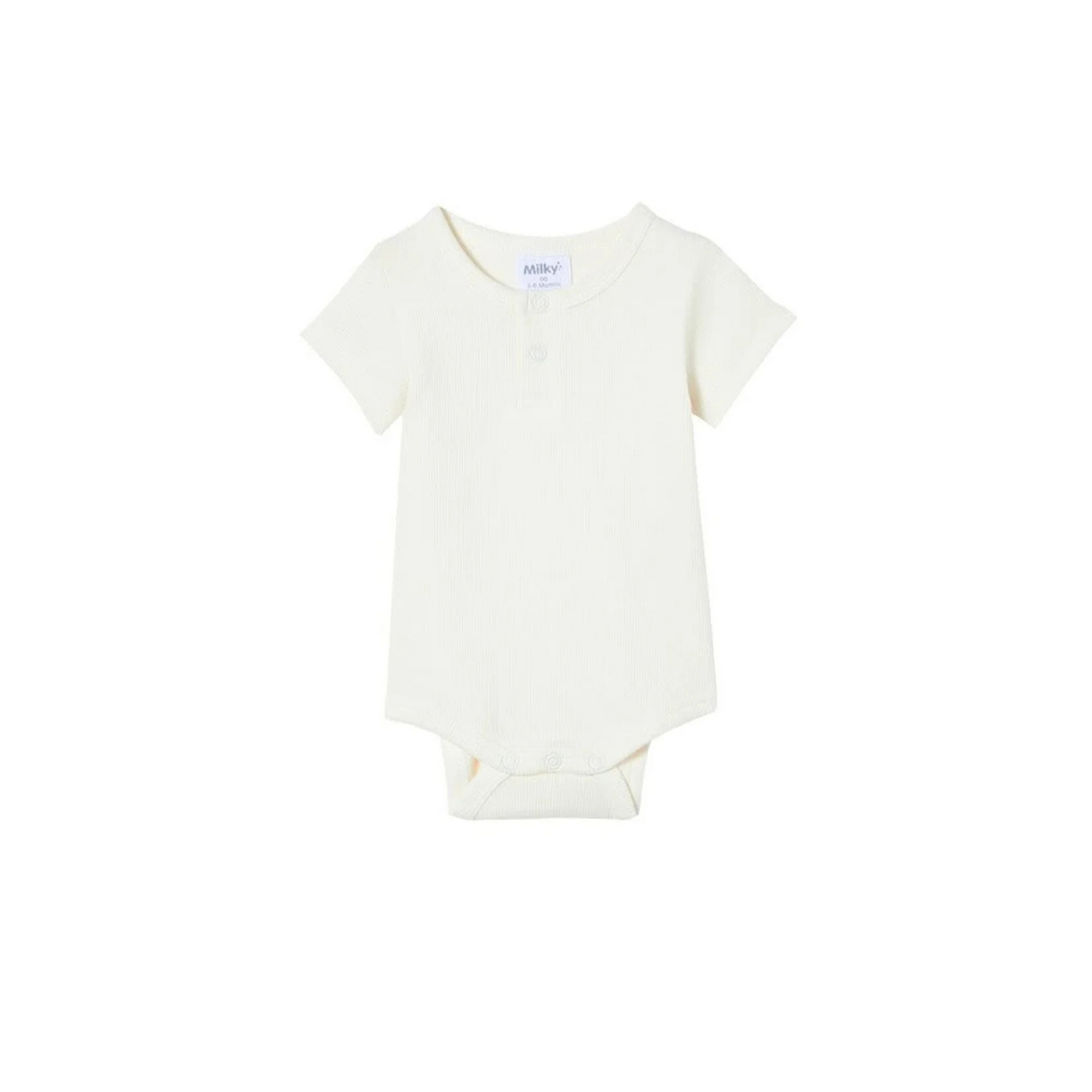 Milky White Rib Bubbysuit