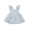 Fox &amp; Finch Palm Cove Denim Embroidered Pinafore Dress - Light Blue